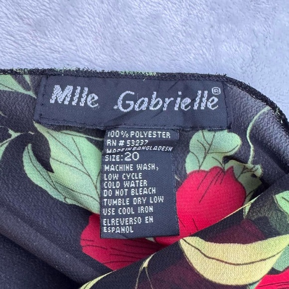 Vintage 90s 2000s Black and red floral fairy slip dress - Picture 8 of 8